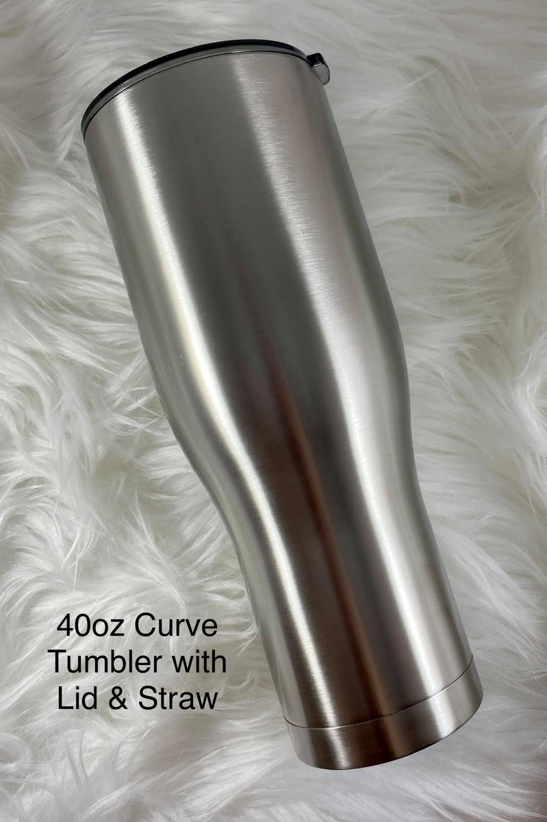 40 oz Curve Tumbler With Lid & Straw – Sassy Boo Creations