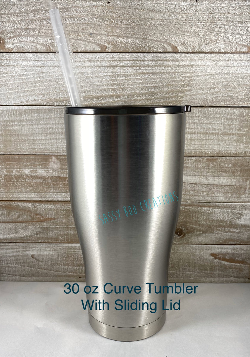 CHECKERED TUMBLER 30oz Curve, Skinny Thick