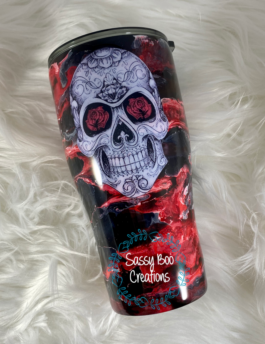 30 oz Skinny Tumbler With Lid & Straw – Sassy Boo Creations