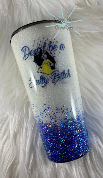 32 oz White & Blue “Salty Bitch” Tumbler With Lid