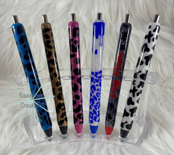 Personalized Glitter Pen, Ombre Glitter Pens, Custom Pens, Epoxy Pen,  Glitter Gel Pen