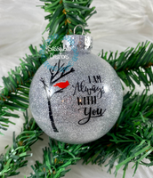 I’m Always With You Cardinal Glitter Christmas Ornament