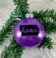 Home State Glitter Christmas Ornament
