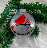 I’m Always With You Cardinal Glitter Christmas Ornament