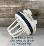 25 oz Shaker Bottle With White Lid
